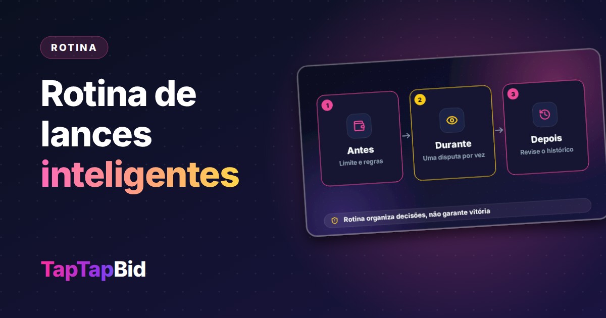 Como Criar Rotina de Lances Inteligentes