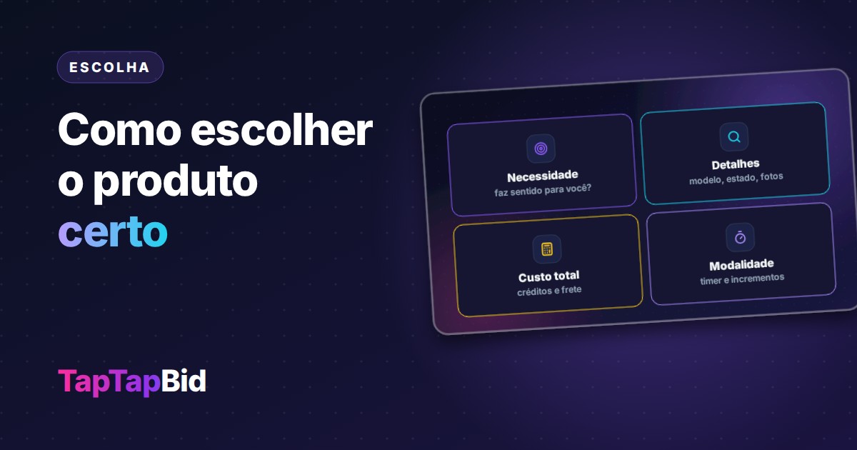 Como Escolher o Produto Certo para Dar Lances
