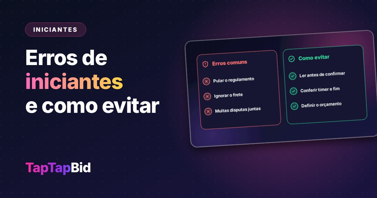 Erros de Iniciantes em Leilões Online (e Como Evitar)