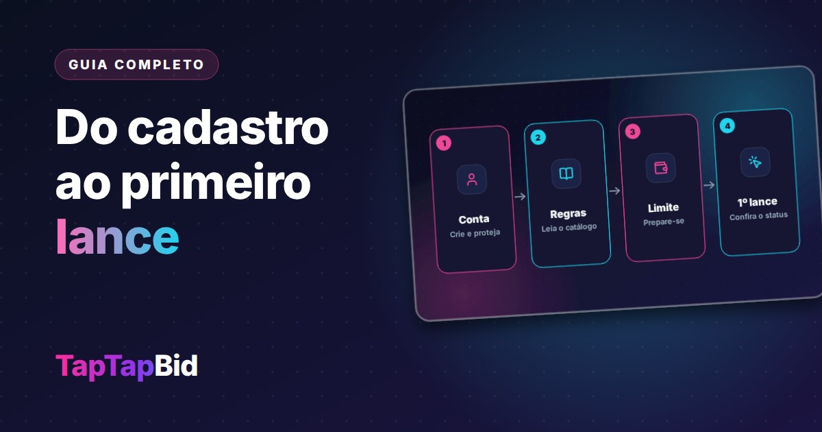 Guia Completo da TapTapBid: do Cadastro ao Primeiro Lance
