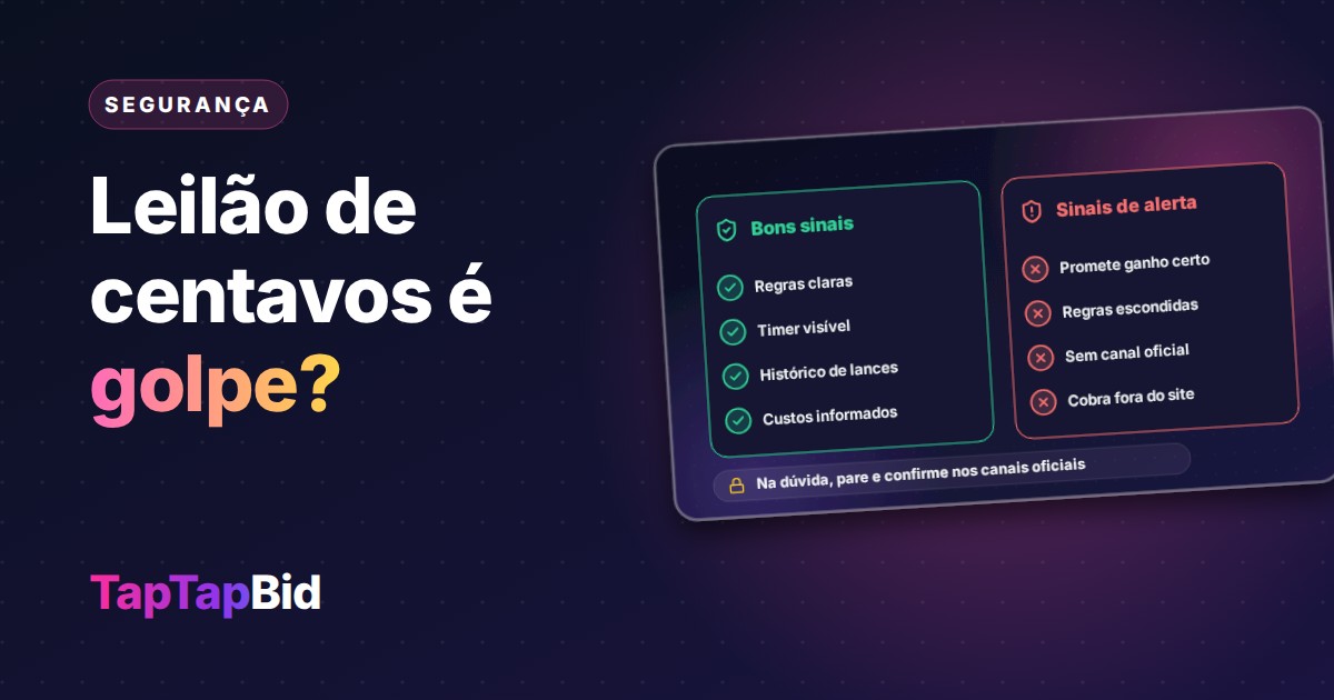 Leilão de Centavos é Golpe? 12 Sinais de Alerta Antes de Participar