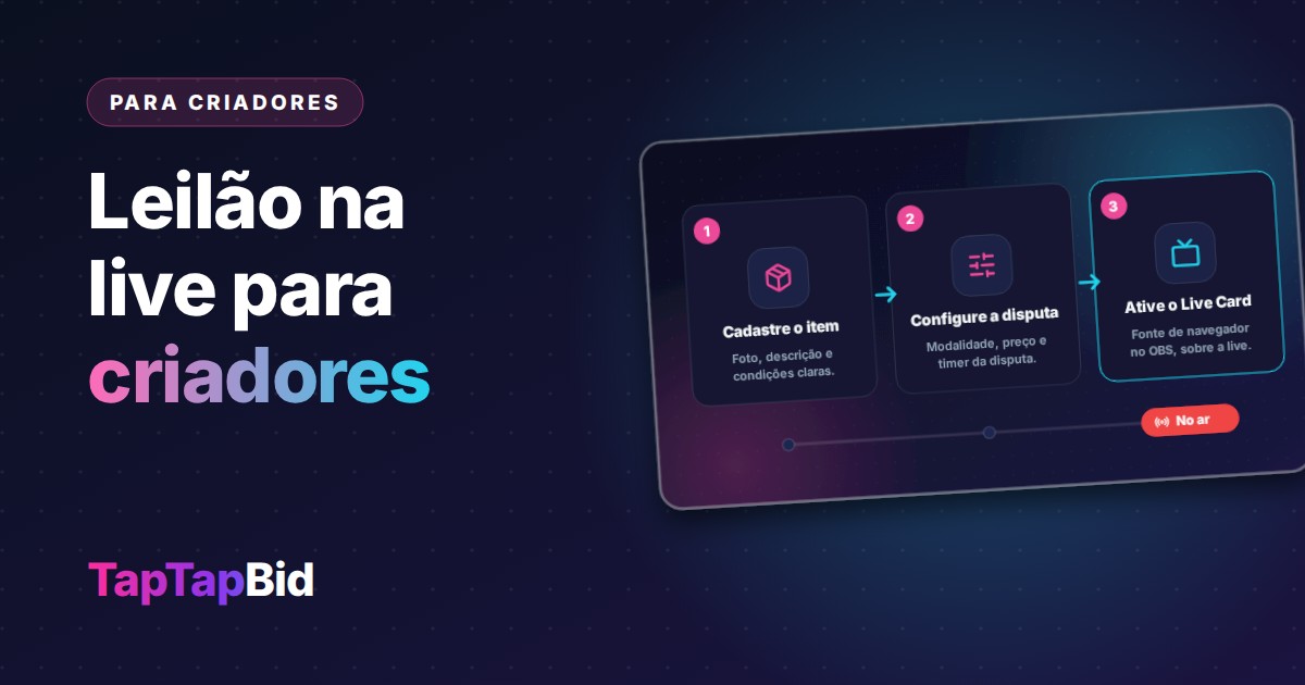 Leilão na Live: Como Criadores Podem Oferecer Itens Exclusivos para a Audiência